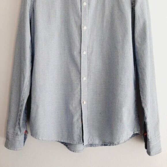 SUPERDRY | Button Down Long Sleeve Shirt Gingham Regular Fit Men's Sz L - Picture 5 of 15